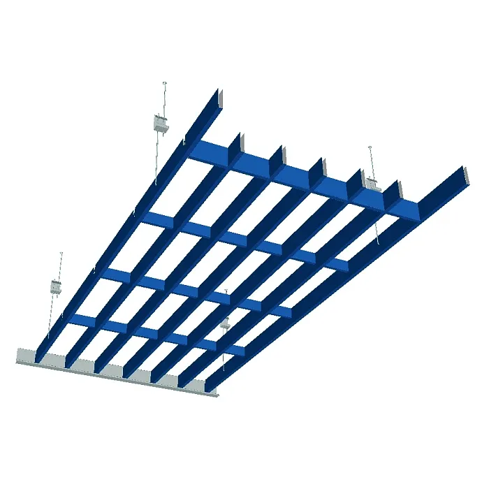 Подвесной металлический потолок Грильято Жалюзи ячейка 200х300мм